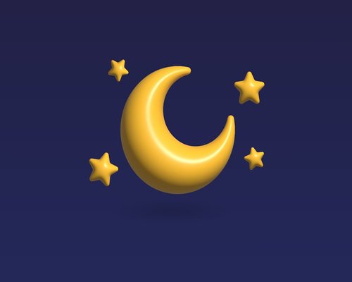 Moon and stars icon for a good sleep